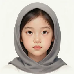 portrait of a lttle girl in hood, artwork by artgem lau, anna dittman, wlop and rossdraws, anatomically correct, smooth, clean detailed, sharped focus, symmetrical, perfect composition, illustration, extremely coherent, detailed face, arstation