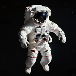 an astronaut drifting in space into nothingness