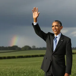 obama waving goodbye. stock news photo.