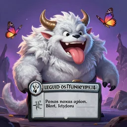 legends of runeterra HD splash art pinterest huge evil poro noxus freljord snow soft fur drawn by hand happy huge tongue butterflies