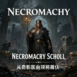 ad for necromancy school, professional advertisement, high quality, digital banner