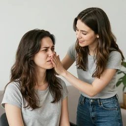 a beautiful woman slapping an ugly woman