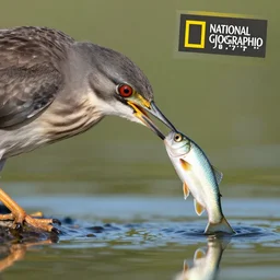 a realistic photo of a bird catch a fish, by national geographic, award photo, photo of the year