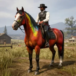 rainbow horse in red dead redemption 2