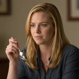 reese witherspoon with her spoon realistic, photorealism, highly detailed