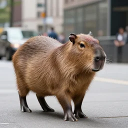 Award Winning Photo Of A Capybara Walking In New York, 4K, Photorealistic