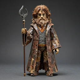 A sculpture made of recycled materials but with perfect definition, in the shape of Hagrid de Harry Potter-n10