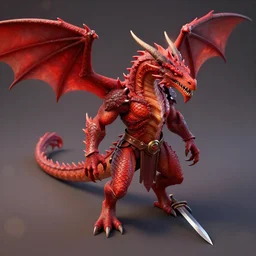 half-red dragon gladiator of the dagger,in the style of Jill Bauman and Greg Theakston and Wayne Reynolds,trending on artstation, anchored lighting camera view from above,sharpness applied,surrealism ,blender 3d,bokeh ,