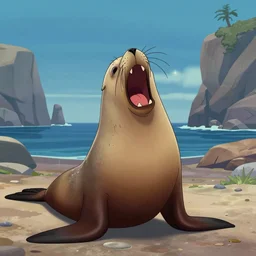 insane screaming california sea lion, disney movie 1 9 6 2