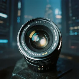 3 5 mm lens analog photography of a sci - fi cyberpunk city, light leak