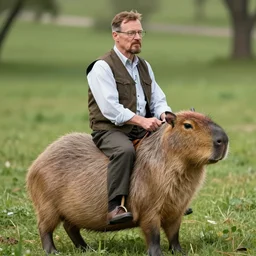 Walter White riding a capybara