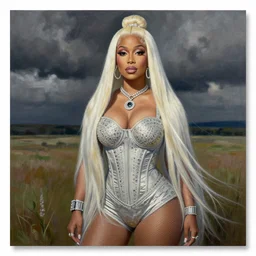 a beautiful painting of niki minaj by jeremy mann