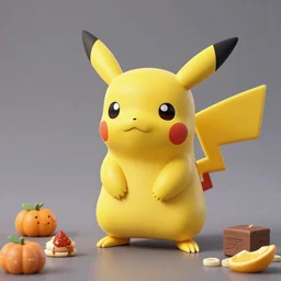 skeleton pikachu, food photography