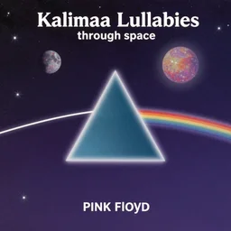 album cover of dreamy kalimba lullabies through space by pink floyd, science fiction