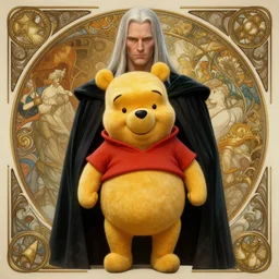 A film still of Winnie the Pooh as Morpheus in the Matrix, D&D style, fantasy, intricate, elegant, highly detailed, digital painting, artstation, concept art, matte, sharp focus, illustration, art by Artgerm and Greg Rutkowski and Alphonse Mucha