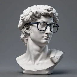 renaissance statue bust, 3 d model, deal with it glasses, octane rendered, unreal engine