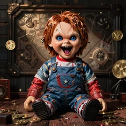 screaming chucky doll chucky screaming coins