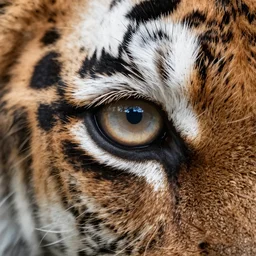 zoomed in eye of tiger, macro photography, award winning