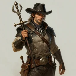 rogue, dungeon and dragons, wild west, character concept, trending on artstation, portrait