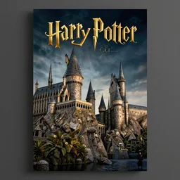 a poster for harry potter made in ms paint