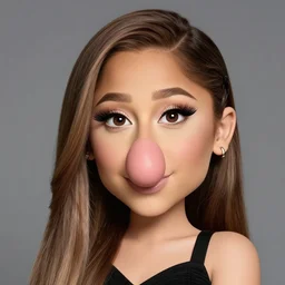 ariana grande funny caricature with big nose 4 k
