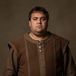 portrait very fat brown skinned medieval nobleman