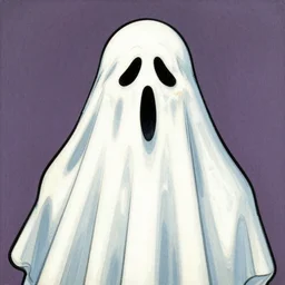 impressionist portrait of a comic book ghost