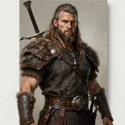 a male barbarian | | realistic shaded, fine details, realistic shaded lighting poster by greg rutkowski, magali villeneuve, artgerm, jeremy lipkin and michael garmash and rob rey