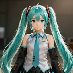 detailed sharp anime art of #GameArt styled cat girl Hatsune Miku, high quality, photorealistic, 4k hd, sharp, trending on artstation, award winning, gorgeous lighting, well lit, backlit, dramatic cinematic lighting