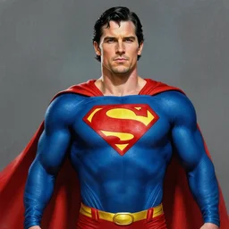 Christian Bale as Superman, photorealistic digital painting, digital art by brian bolland by alex ross