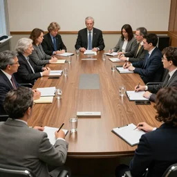 inner circle cult around a conference table