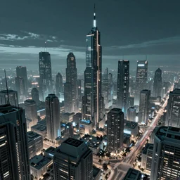 an alien cyberpunk city