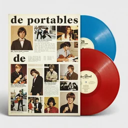color vinyl LP for the 25th anniversary album from 'de portables', a photo collage of pictures from 1960 music magazines