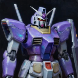 a baroque neoclassicist renaissance close - up portrait of a minimalist purple and turquoise iridescent whimsical 1 8 0 0 s japanese mecha gundam hawk eagle falcon bird with big glowing eyes. reflective detailed textures. gloomy dark black background. highly detailed fantasy science fiction painting by moebius, norman rockwell, frank frazetta, and syd mead. rich colors, high contrast. artstation