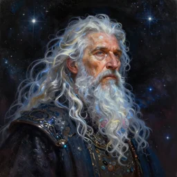 beautiful oil painting with high detail of a wise Space ent made of stars and plasma, hybrid from dungeons and dragons and art direction by James Cameron ;by artgerm; wayne reynolds art station; cinematic quality character render; low angle; ultra high quality model; production quality cinema model