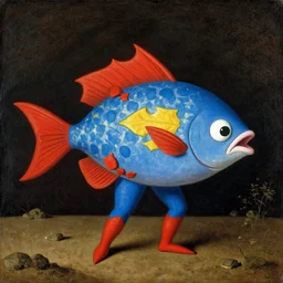 super fish weird creator by hieronymus bosch,