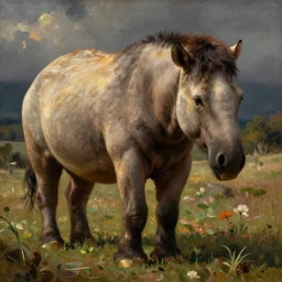 a portrait of a 🐴 in a scenic environment by edwin austin abbey
