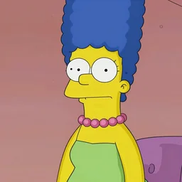 medium close up shot of marge simpson from anime berserk drawn by eiichiro oda