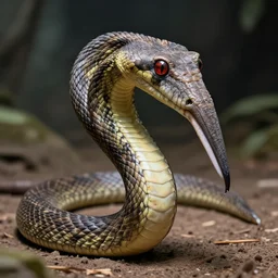 a snake with an elephant head