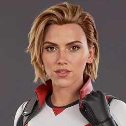 scarlet johanson as widowmaker from overwatch, ultra realistic, 4 k, coherent, detailed face, unreal engine, costumed