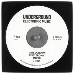 Artwork for an underground electronic music 7 inch white label single