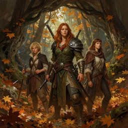 autumnal forest cave, d & d, fantasy, portrait, highly detailed, digital painting, trending on artstation, concept art, sharp focus, illustration, art by artgerm and greg rutkowski and magali villeneuve