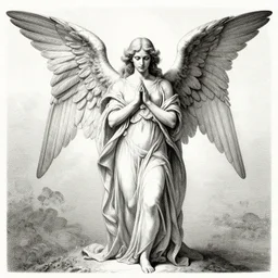 angel of death, illustration by Gustave Dore, high resolution, 4K