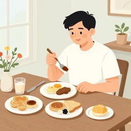 illustration breakfast by Anthony Davids
