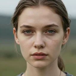 close up an amazing face female portrait, 20 years old in a scenic environment by Ilya Kuvshinov
