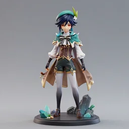 3 d printed model of venti from genshin impact