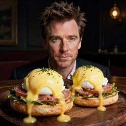 eggs benedict fused with benedict cumberbatch's face