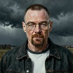 ultra realistic portrait painting of breaking bad, art by frank frazetta, vintage levi ’ s ad, stormy weather, dark vibes, 4 k, ultra realistic, highly detailed, epic lighting