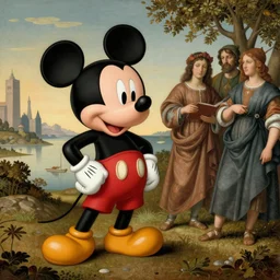 mickey mouse welder by lisa frank, by mahmoud sai, by malika agueznay, by paolo uccello, by pauline haynes, by pieter bruegel the elder, by pre - raphaelite brotherhood, by rene magritte, by sonia delaunay, by wangechi mutu, by wlop, by yoshitaka amano, visual novel