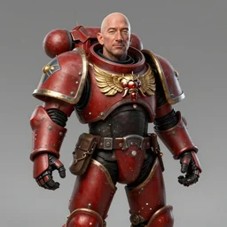 Jeff Bezos as a Black Templar Space Marine from Warhammer 40k, digital portrait by Dan Mumford and Peter Mohrbacher, highly detailed